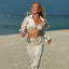 Elegant Satin Women's Two-Piece Set - Summer Collection