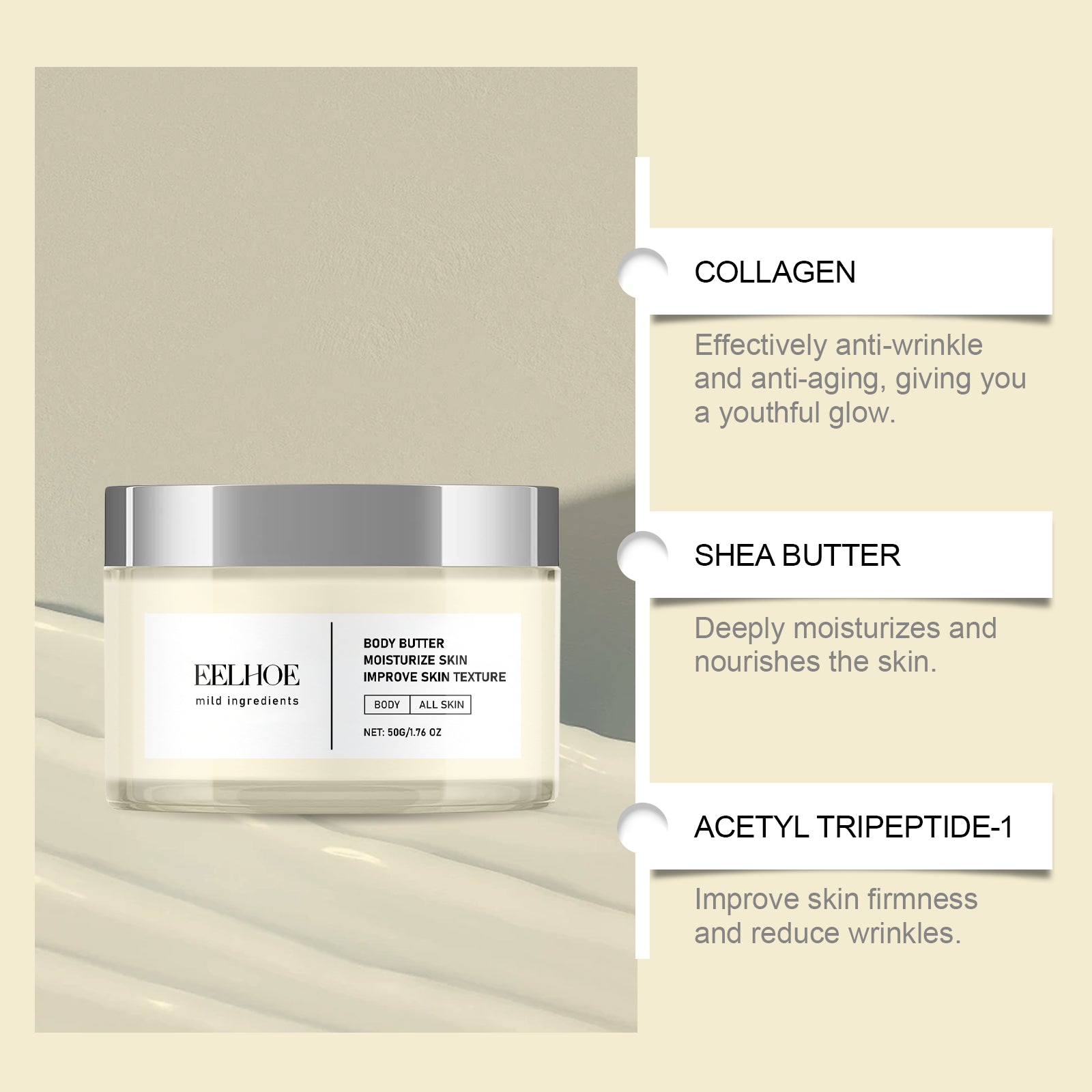 Body Moisturizer Hydrates Body Care Moisturizes Tender Skin And Enhances Skin Shine - Korvel