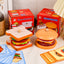 Juego de Comida de Madera: Hamburguesa, Papas Fritas y Sándwich