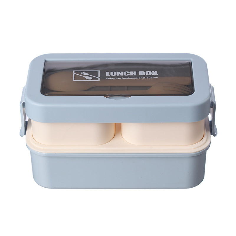 Stylish and simple microwaveable double-layered lunch box for storing lunch boxes - Korvel