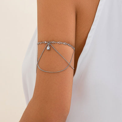 Punk style chain arm bracelet ethnic arm chain with adjustable opening - Korvel