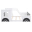 Full Size Classic Car-Shaped Platform Bed with Wheels White - Korvel