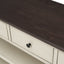 Table Console Rétro avec Étagères Ouvertes - Espresso et Beige