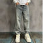 Trendy Jacquard Full Print Jeans for Men