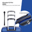 3 Piece Luggage Sets PC Lightweight & Durable Expandable Suitcase with Two Hooks, Spinner Wheels, TSA Lock, (21/25/29) Dark Blue - Korvel