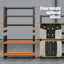 Household storage rack, adjustable display rack, carbon steel storage rack 100cm * 40cm * 180cm, five layers (black) - Korvel