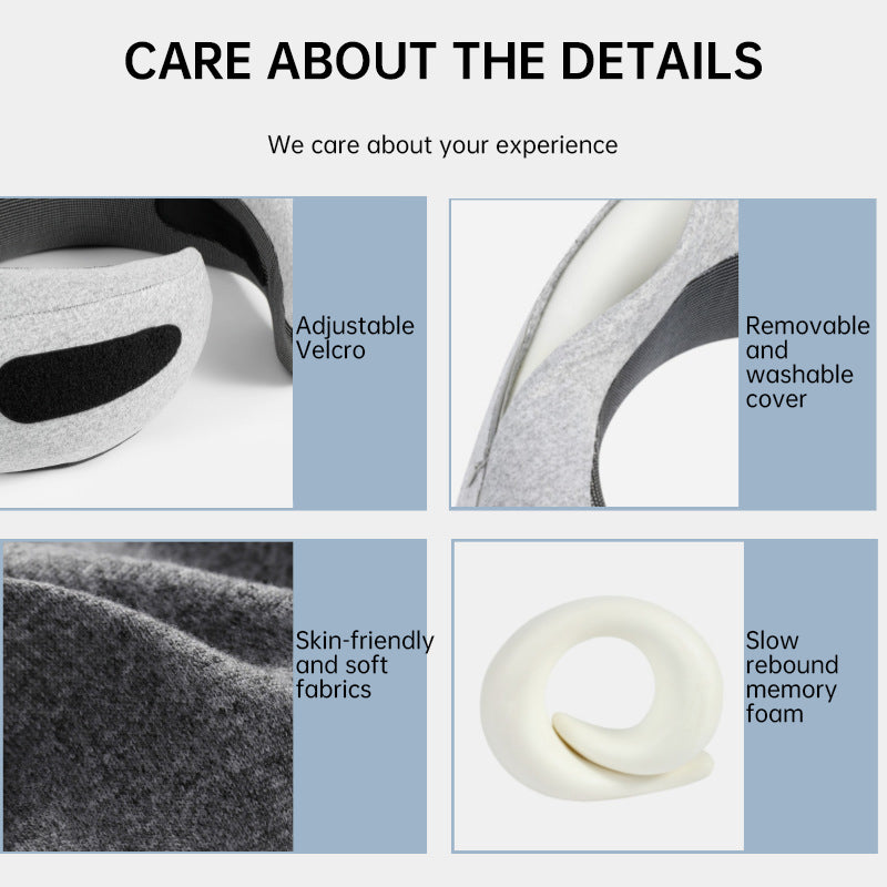 Premium Memory Foam Travel Neck Pillow - Snail Style