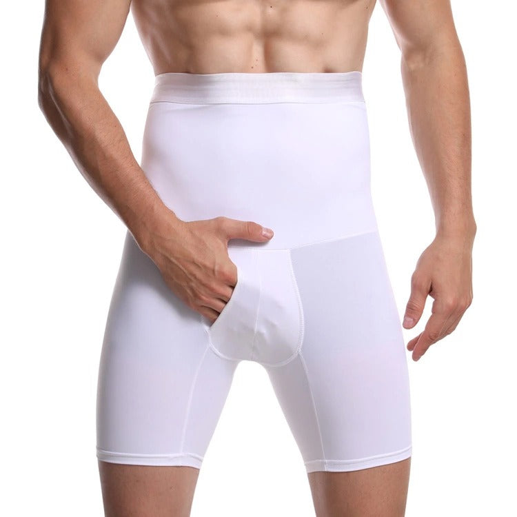 Caleçons longs respirants à taille haute pour hommes à double couche