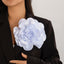 Hot selling satin fabric exaggerated large flower brooch duckbill clip dual-purpose rose chest flower pin - Korvel