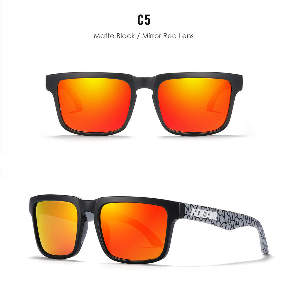 Classic polarized sunglasses for men and women ultra light driving glasses colorful real film sunglasses - Korvel