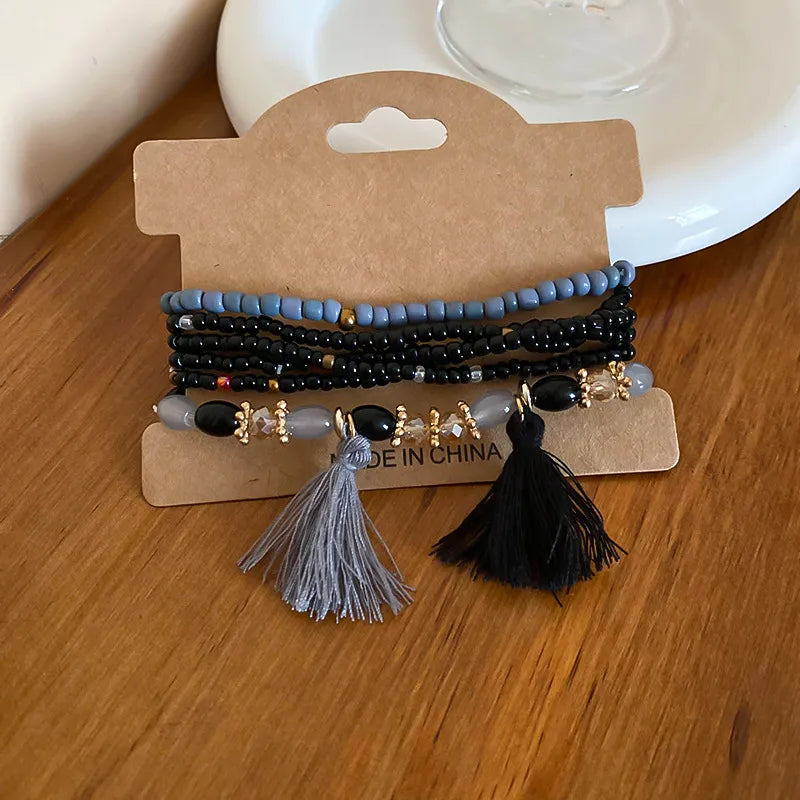 Tassel Rice Bead Bracelet - Korvel