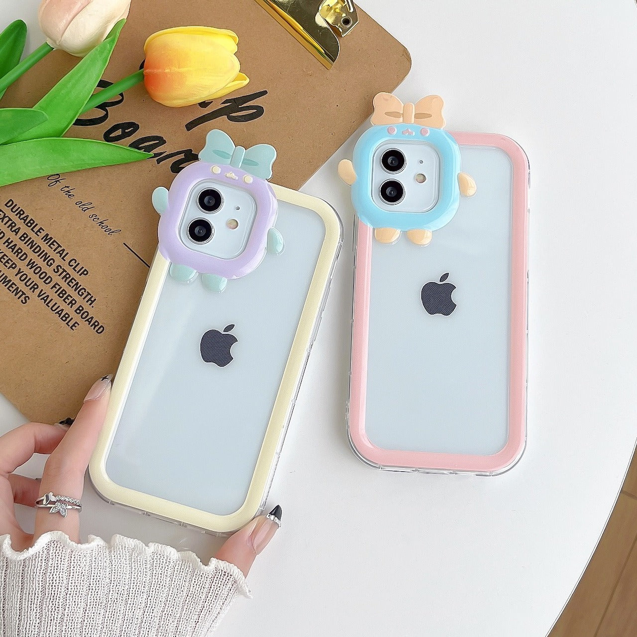 Multi Color Small Monster Lens For Apple iPhone 14maxe Phone Case Angel Eye 12pro Transparent TPU13/XR Soft Cover - Korvel