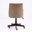 Silla de Oficina de Estilo Retro Medieval de Piel de Oveja - Marrón