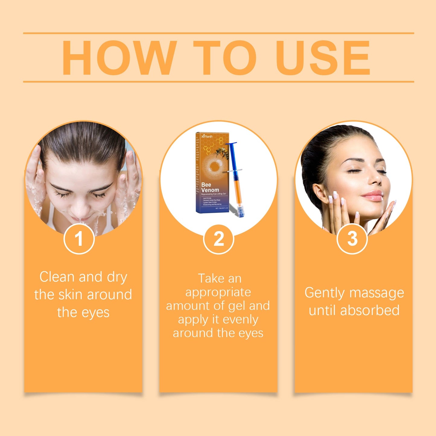 Bee-Venom Eye Firming Gel Improves Eye Bag Moisturizing And Anti-Wrinkle Skin Care Moisturizing Gel - Korvel