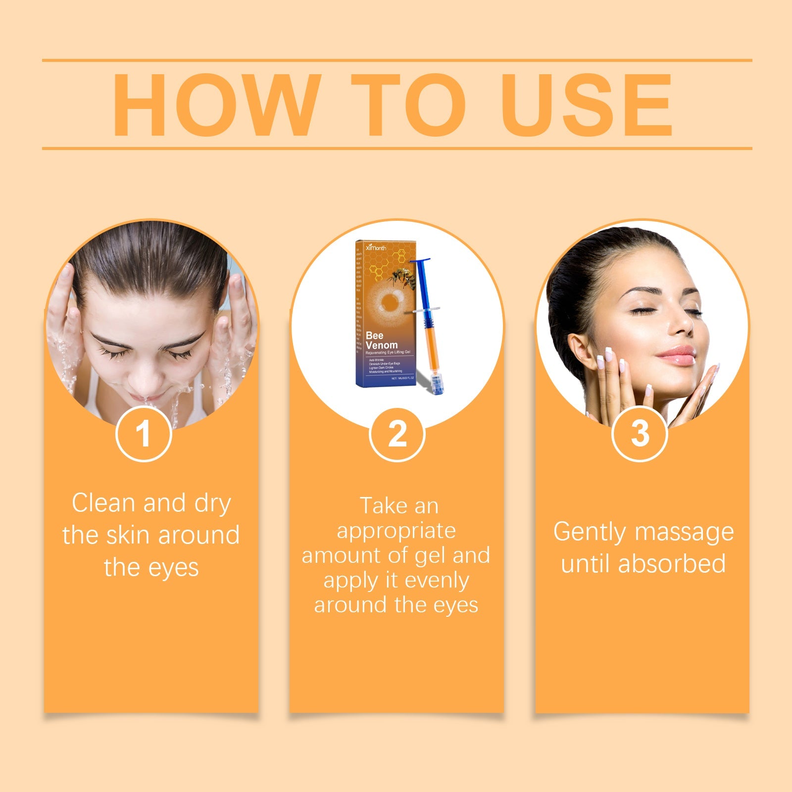Bee-Venom Eye Firming Gel Improves Eye Bag Moisturizing And Anti-Wrinkle Skin Care Moisturizing Gel - Korvel