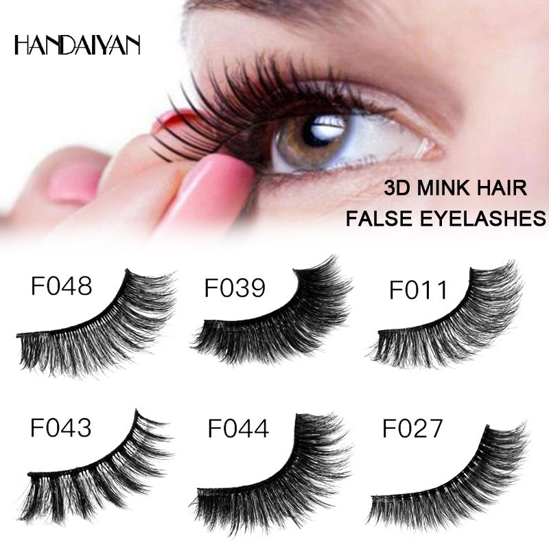 Explosive 3D Mink Hair False Eyelashes Curled Soft Slender Three Dimensional Thick False Eyelashes - Korvel