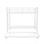 Cama litera resistente de dos camas individuales con cama nido - Blanca