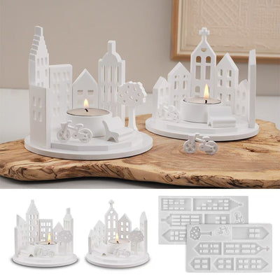 Round House Candle Holder Silicone Mold for DIY Projects