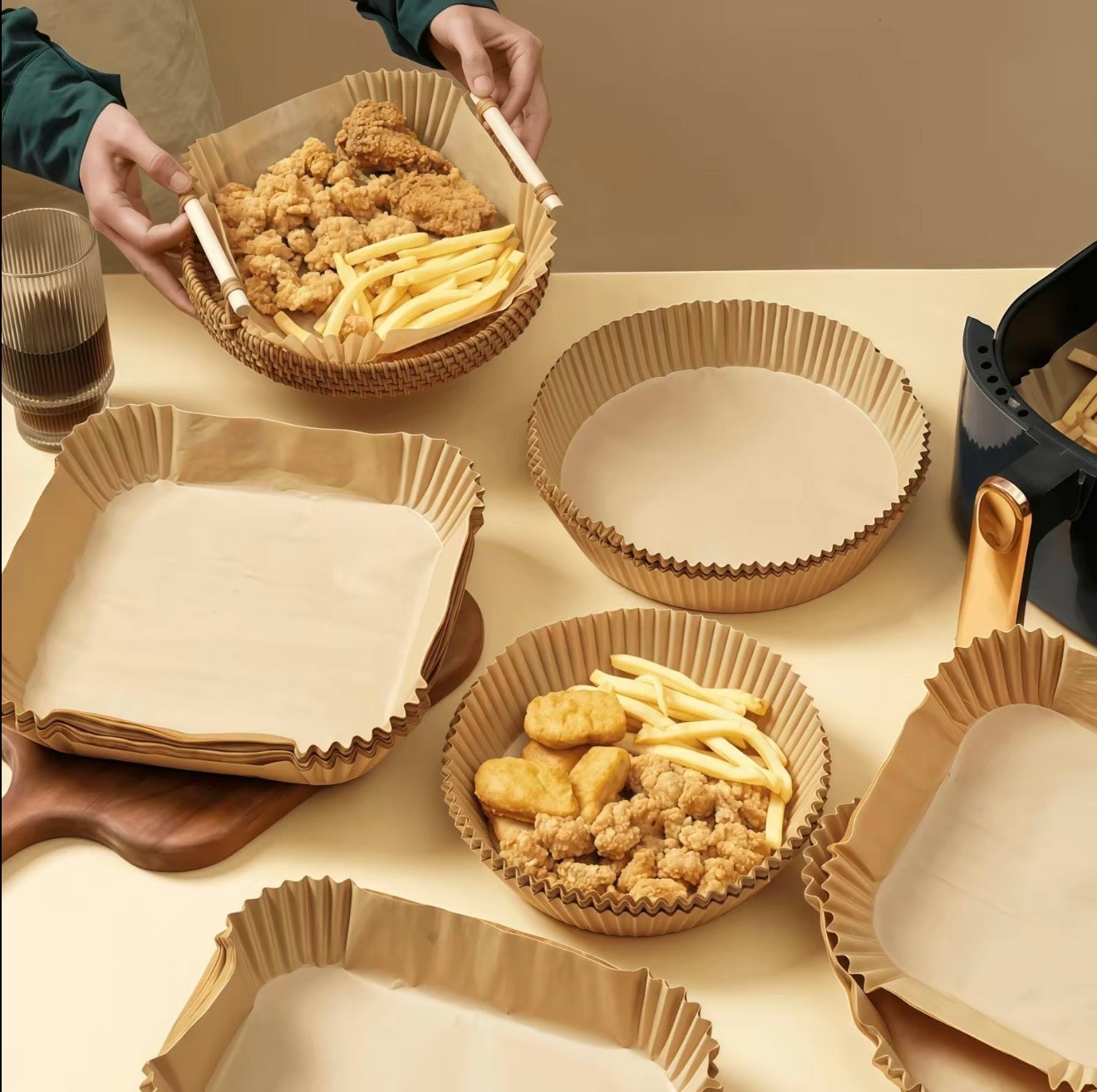 CleanBake Air Fryer Liners - 100 Count