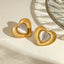 White cat eye stone earrings with niche temperament titanium steel earrings - Korvel