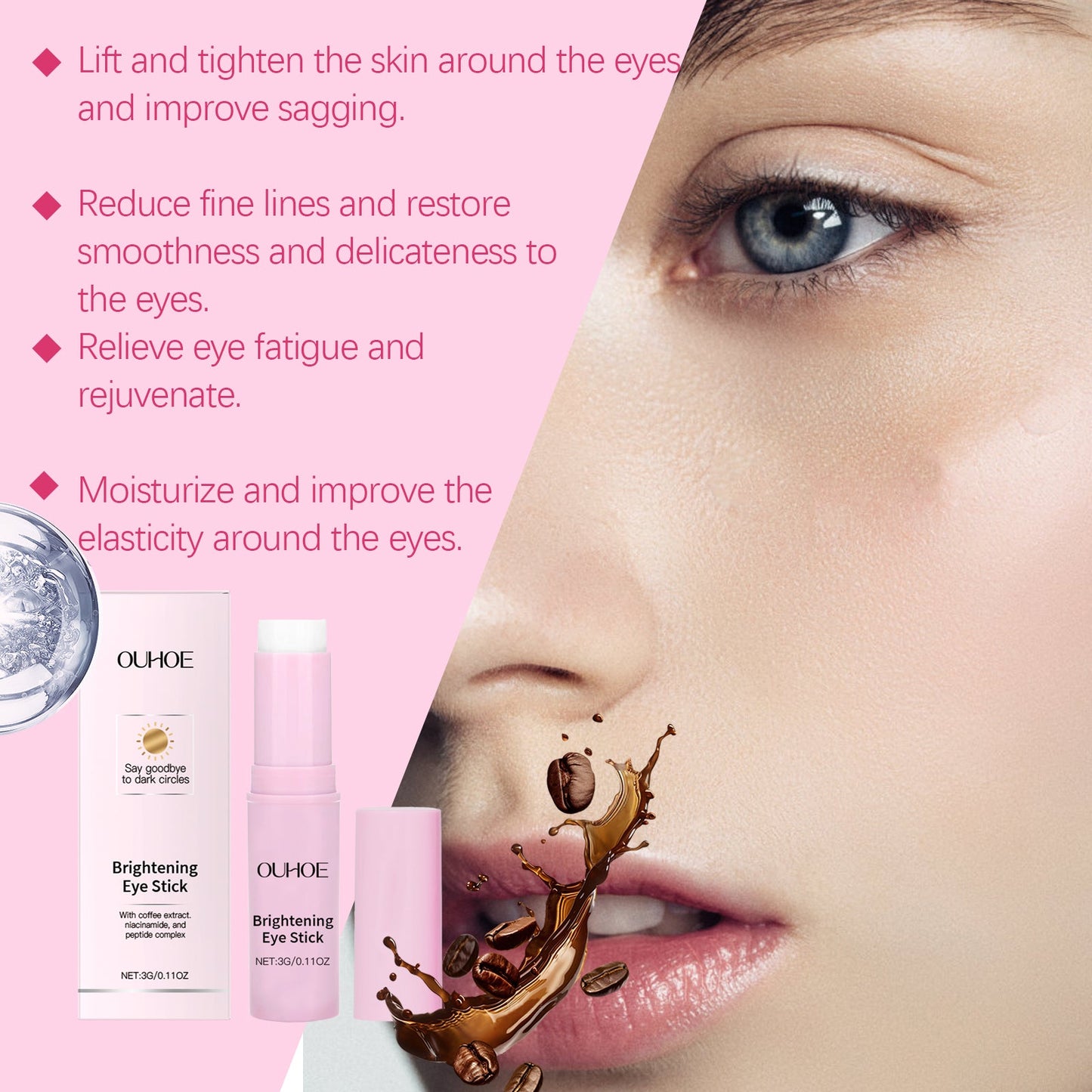 Hydrating Firming Eye Cream Stick for Gentle Care