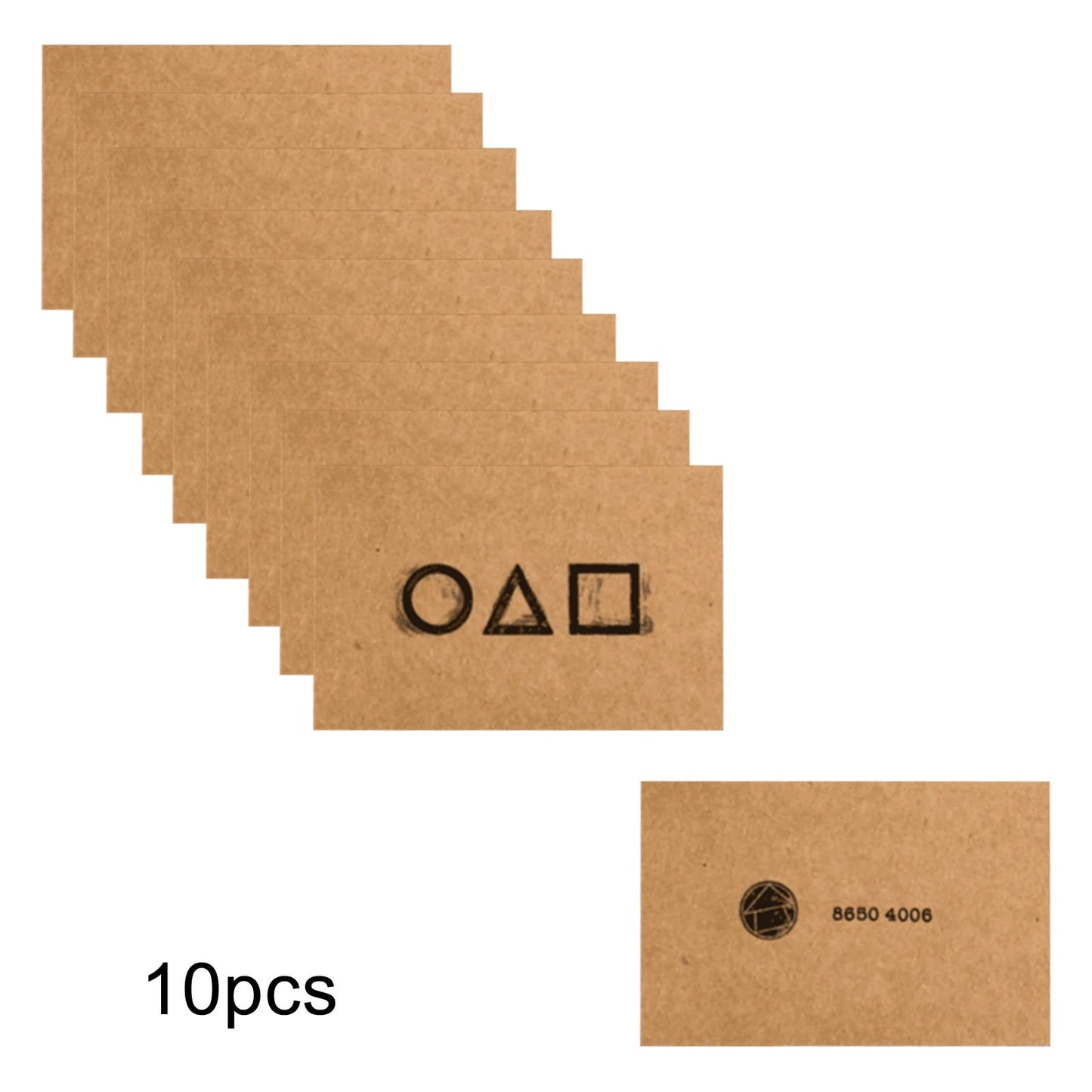 10PC TV Squid Game Invitation Card Cosplay Prop Game Card Accessories - Korvel