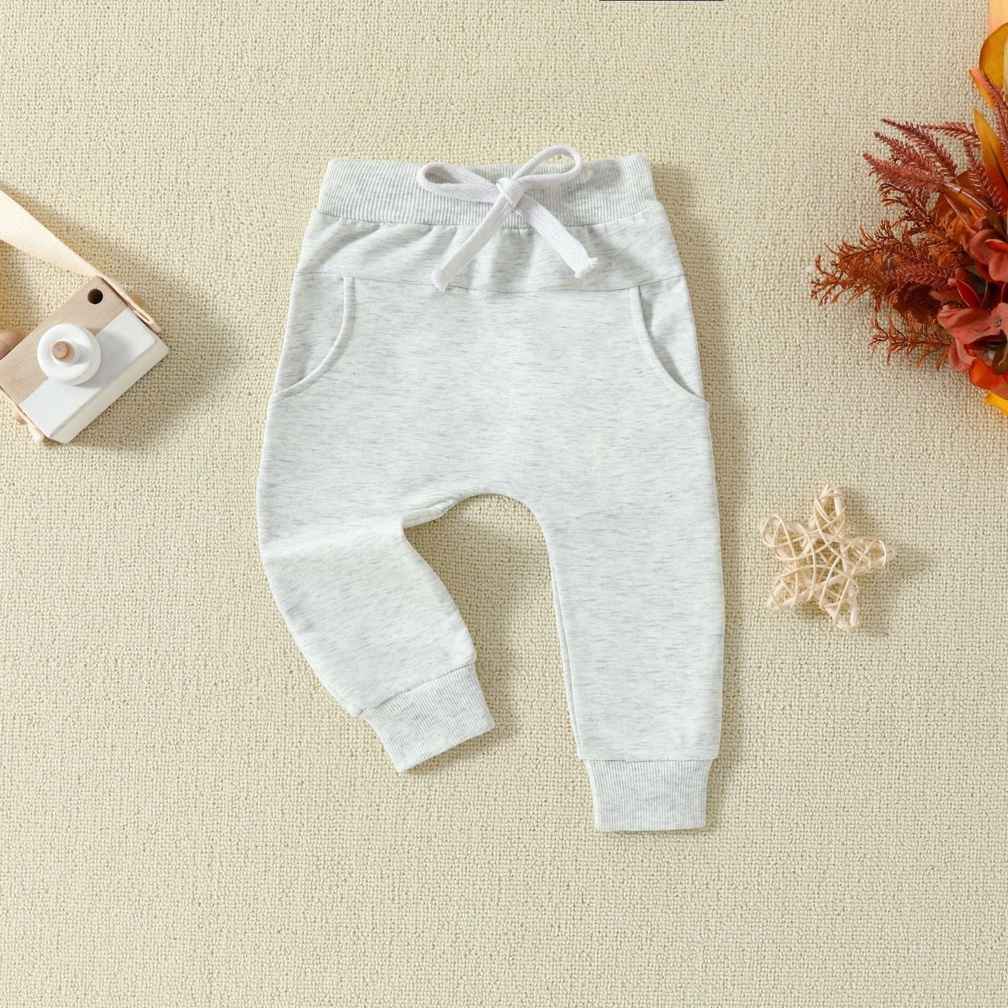 Infant and toddler clothing, children's letter printed long sleeved pullover, hoodie and pants two-piece set - Korvel