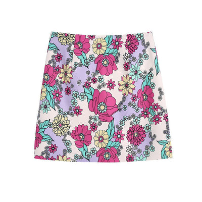 Fashionable and Sexy Women's Floral Print Skirt with Style - Korvel