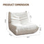 Sillón de frijoles grande sin instalación para adultos - Blanco roto