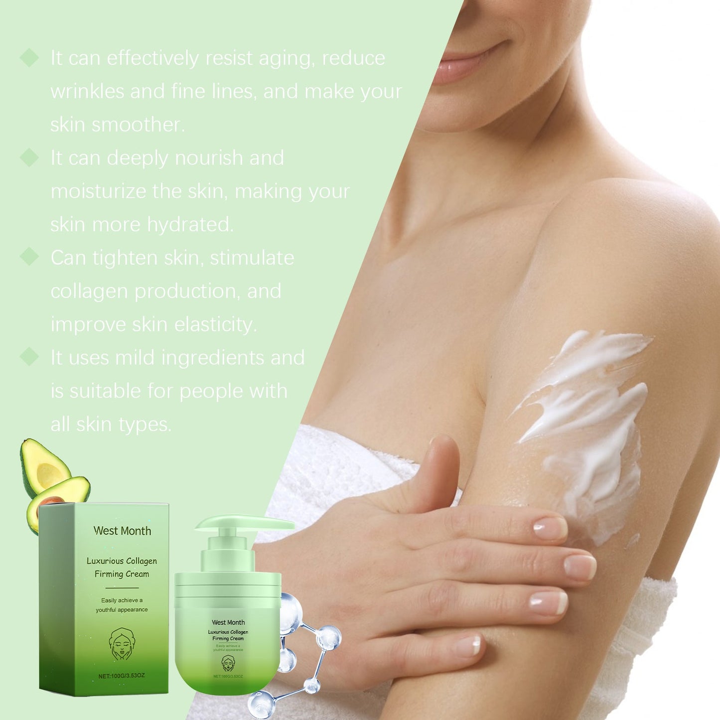 Premium Collagen Body Moisturizer for Hydration and Firmness