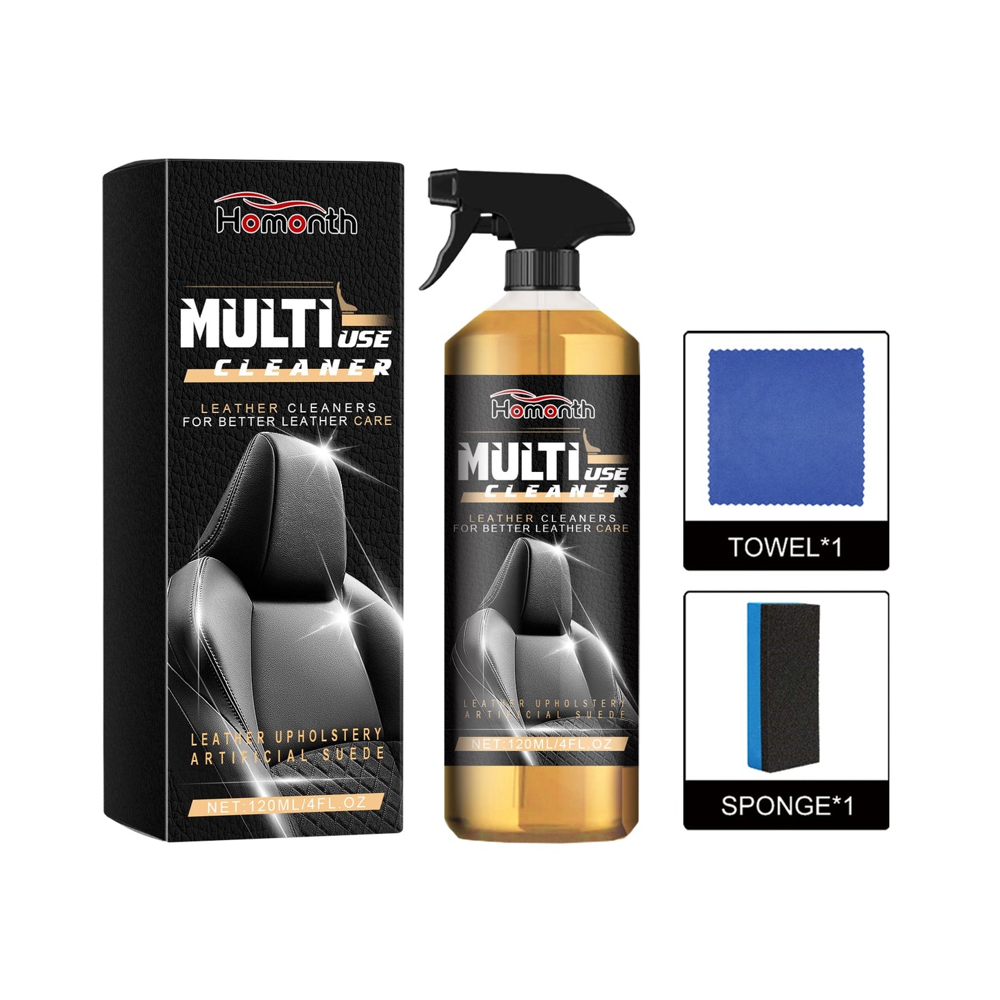 Premium Multi-Use Leather Cleaner for Car Interiors