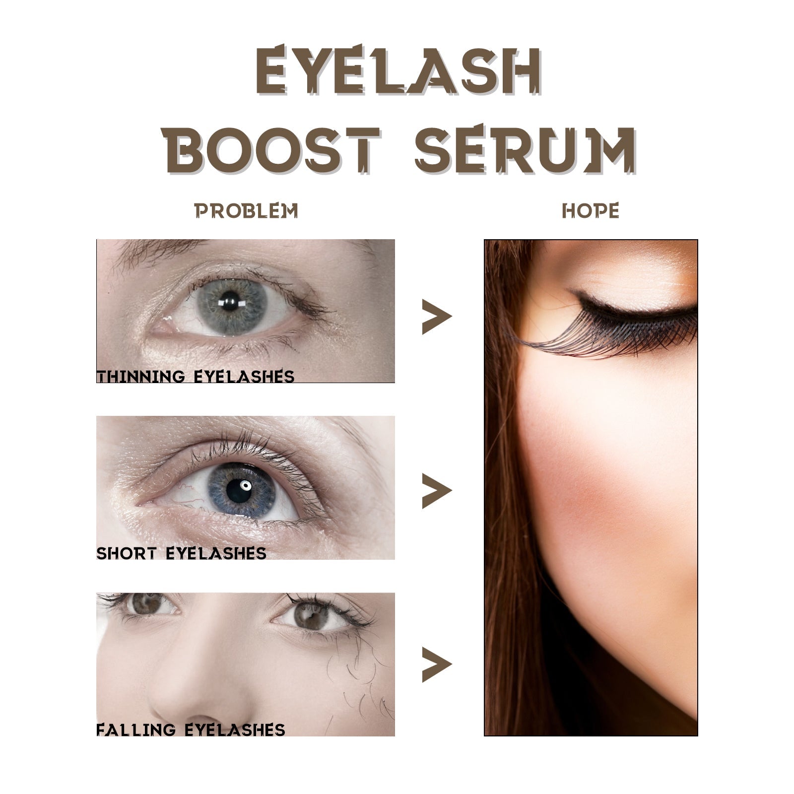 Eyelash Boost Serum, Black Thick Eyelashes Curling Beautiful Slender Long Natural Makeup Not Easy To Stain Mascara - Korvel