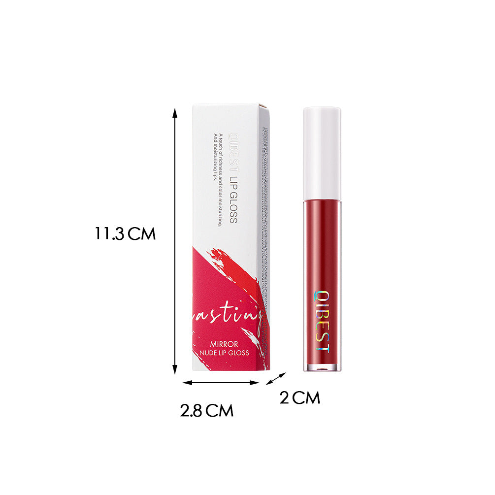 QIBEST Glossy Lip Gloss de Agua Espejo - Fórmula Premium para Aumento de Labios