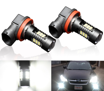 Premium H8 H11 LED Fog Light Bulbs - 1200LM 6000K White