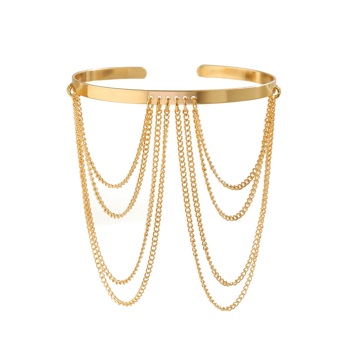 Punk style chain arm bracelet ethnic arm chain with adjustable opening - Korvel