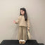 Small And Medium-Sized Children's Korean Children's Sweater Suit Winter Boys And Girls' Thick Hooded Knitting Two-Piece Set - Korvel