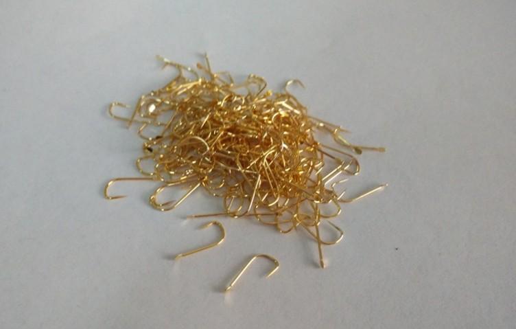 Rompin 100pcs fly fishing hook golden fishing hook small high carbon steel Fresh Water - Korvel