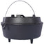 ast iron Dutch oven with lid, outdoor camping deep pot, used for camping, cooking, barbecue and leg rest,  12 Quart - Korvel