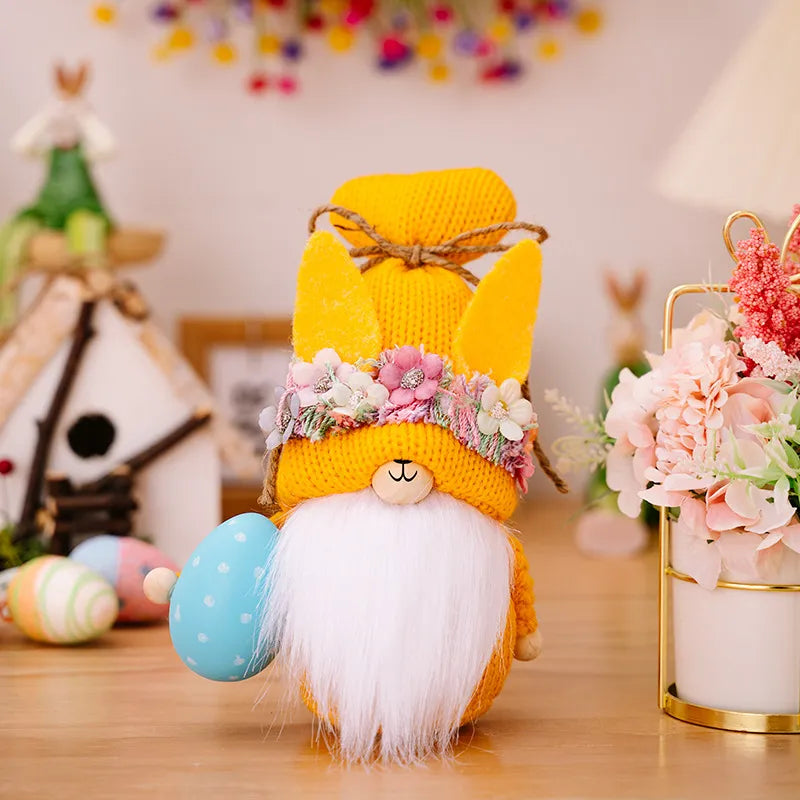 Easter Decorations Easter Knitted Rudolf Rabbit Doll Decoration - Korvel