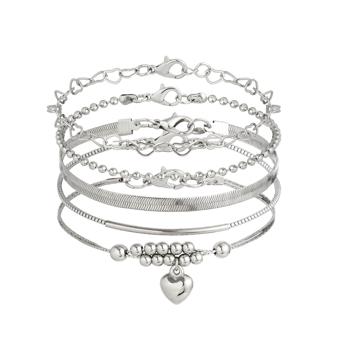 Personalized Punk Chain Anklet Set - Stylish Foot Jewelry