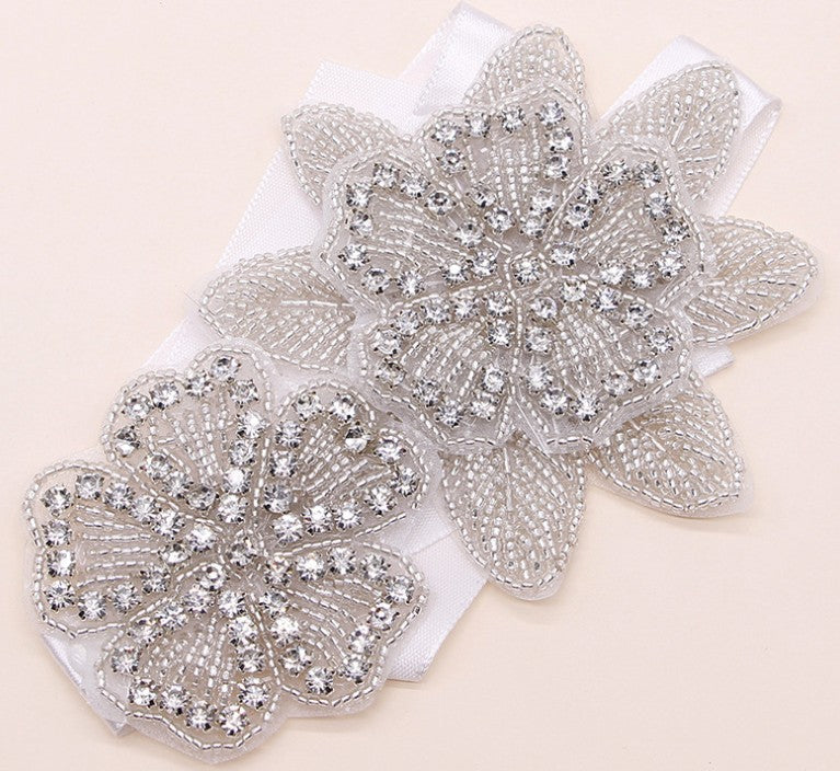 Handmade Crystal Flower Headband for Bridal Elegance