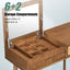 43.3" Wooden Vanity Set with Flip Mirror and Stool