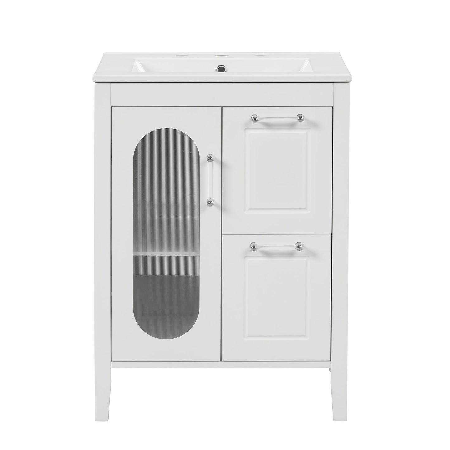 Elegant 24" Bathroom Vanity with Sink and Storage