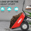 Red Rock Wheelbarrow Utility Cart Electric Powered AGM Battery 330lbs (150kgs) Max Capacity Barrel Dump Material Debris Hauler - Korvel