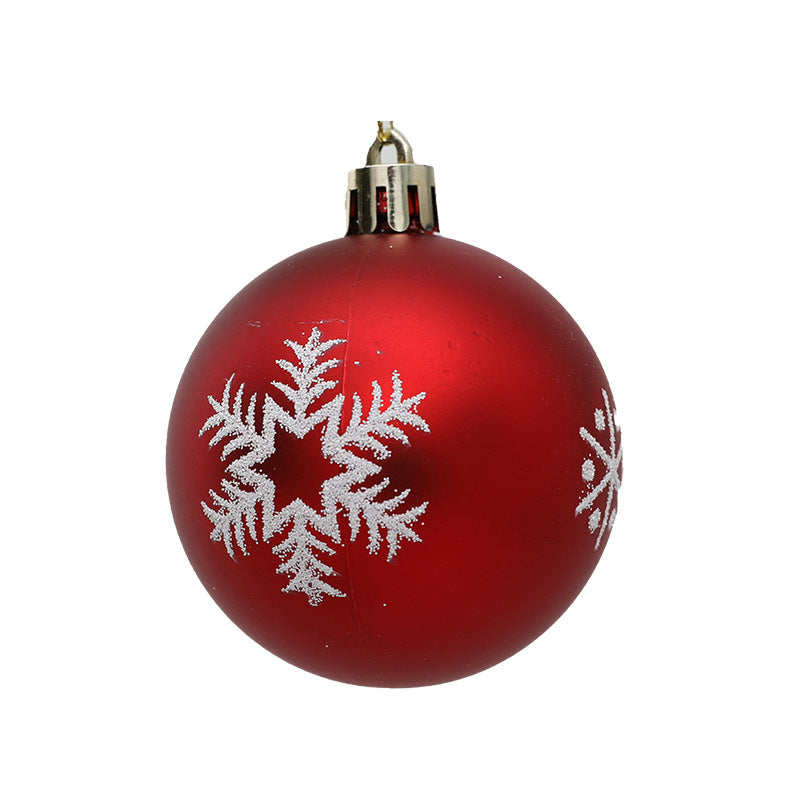 Christmas Decorations Christmas Tree Decoration 6cm Snowflake Painted Christmas Ball - Korvel