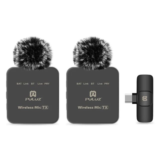 Wireless lavalier microphone mobile phone outdoor live recording noise reduction 1-to-2 wireless microphone - Korvel