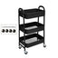3 - tier rolling metal utility cart with wheels. Multifunctional, for kitchen, etc. Model: FRUTA - 001 1690 2090 - Korvel