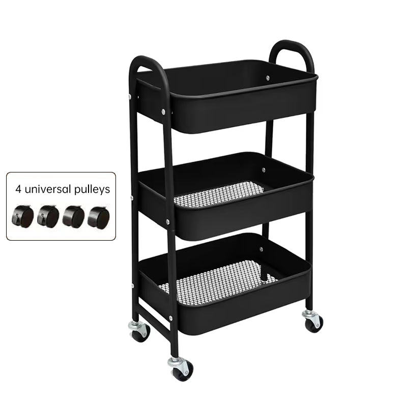 3 - tier rolling metal utility cart with wheels. Multifunctional, for kitchen, etc. Model: FRUTA - 001 1690 2090 - Korvel