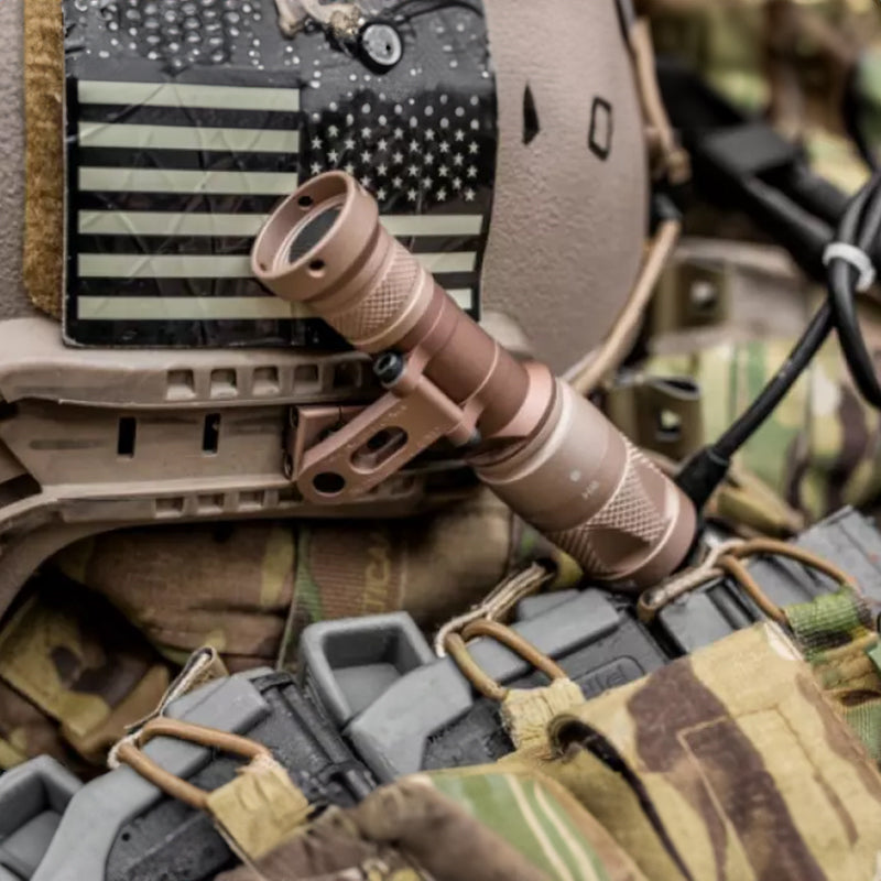 New SS M-AX tactical helmet headlamp stand. Rotating base for night vision flashlights. Durable gun - mounted lighting gear. - Korvel