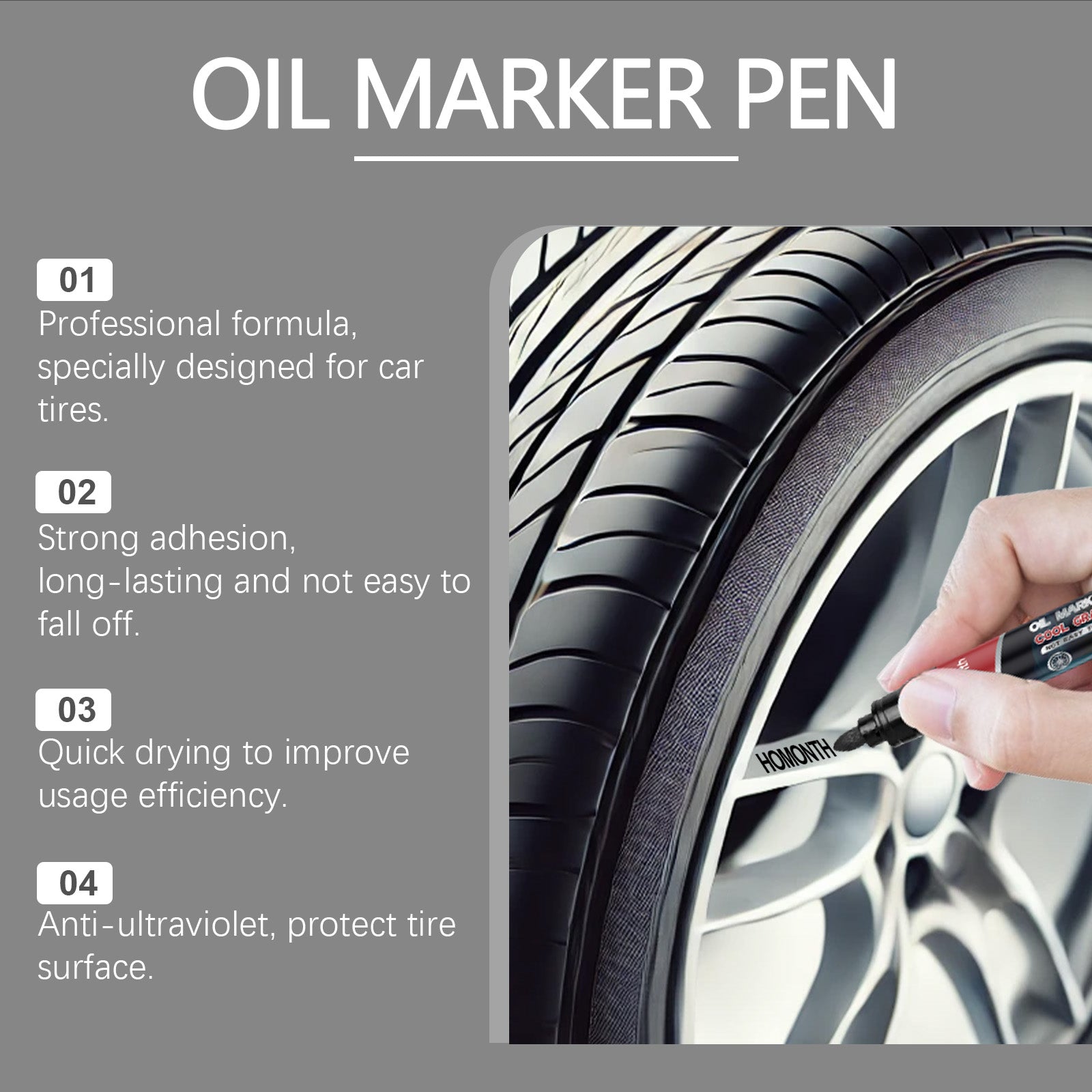 Car Tire Oil Marker Car Tire Paint Graffiti Paint Cool Diy Car Marker - Korvel